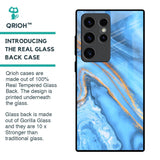 Vibrant Blue Marble Glass Case for Samsung Galaxy S23 Ultra 5G