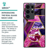 Electroplated Geometric Marble Glass Case for Samsung Galaxy S23 Ultra 5G
