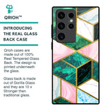 Seamless Green Marble Glass Case for Samsung Galaxy S23 Ultra 5G