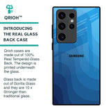 Blue Wave Abstract Glass Case for Samsung Galaxy S23 Ultra 5G