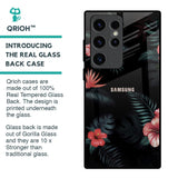 Tropical Art Flower Glass Case for Samsung Galaxy S23 Ultra 5G