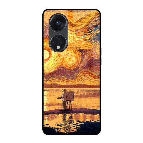 Sunset Vincent Oppo Reno8T 5G Glass Back Cover Online