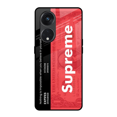 Supreme Ticket Oppo Reno8T 5G Glass Back Cover Online