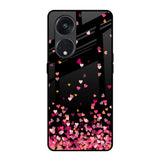 Heart Rain Fall Oppo Reno8T 5G Glass Back Cover Online