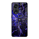 Techno Color Pattern Oppo Reno8T 5G Glass Back Cover Online