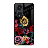 Floral Decorative Oppo Reno8T 5G Glass Back Cover Online