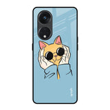 Adorable Cute Kitty Oppo Reno8T 5G Glass Back Cover Online