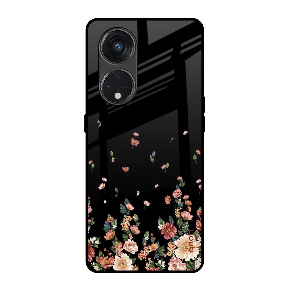 Floating Floral Print Oppo Reno8T 5G Glass Back Cover Online