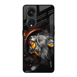 Aggressive Lion Oppo Reno8T 5G Glass Back Cover Online