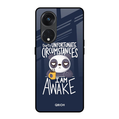 Struggling Panda Oppo Reno8T 5G Glass Back Cover Online