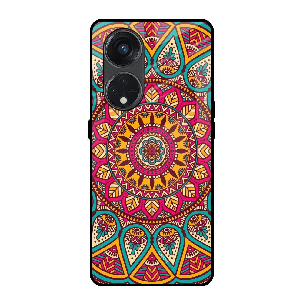 Elegant Mandala Oppo Reno8T 5G Glass Back Cover Online
