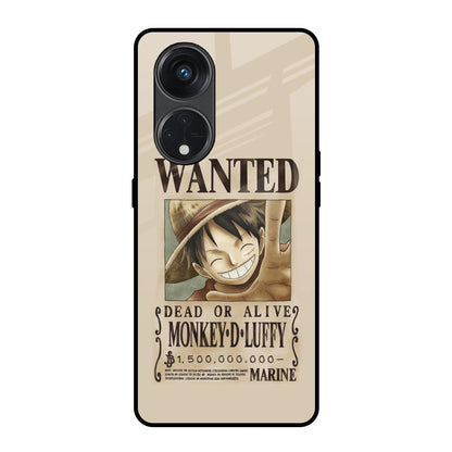 Luffy Wanted Oppo Reno8T 5G Glass Back Cover Online