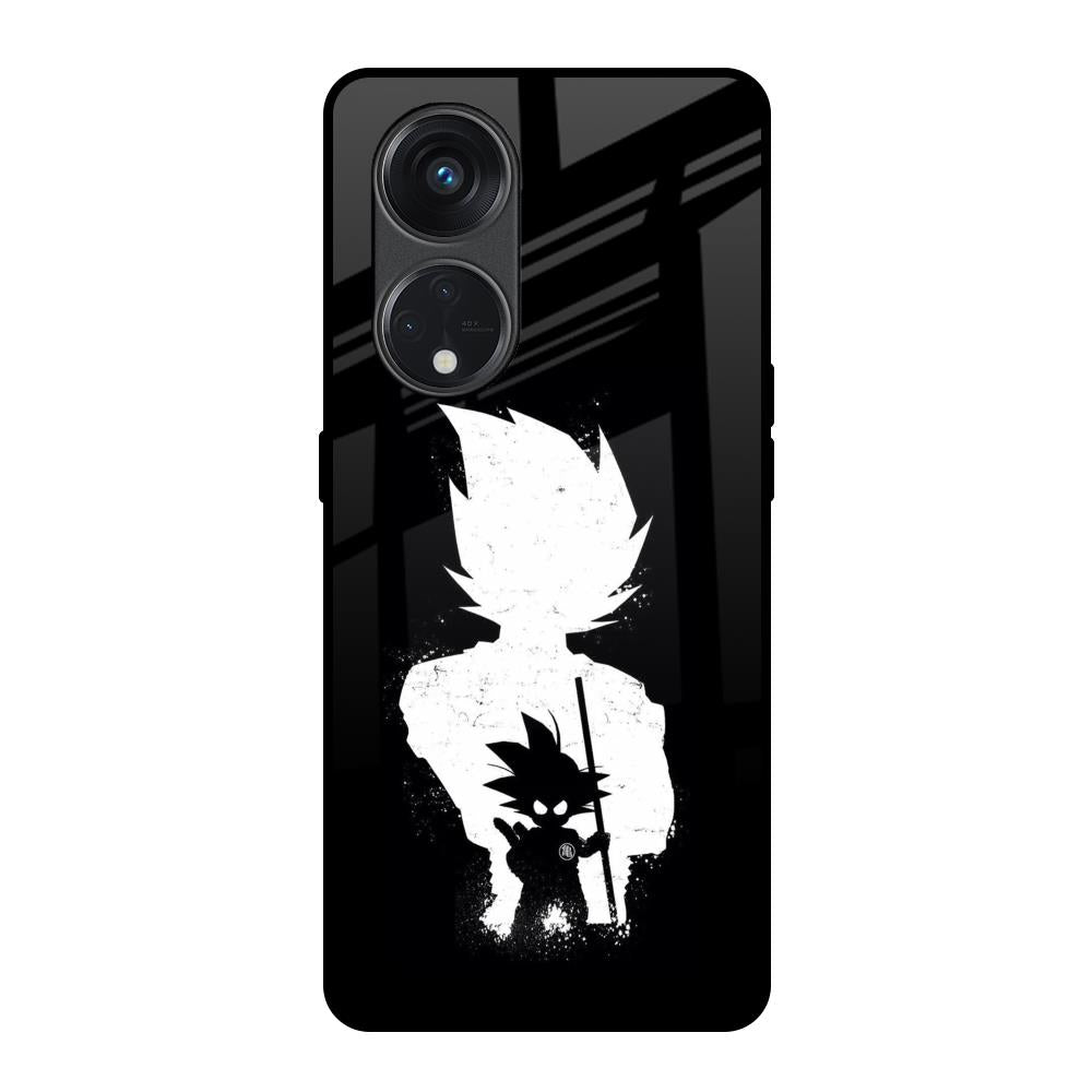 Monochrome Goku Oppo Reno8T 5G Glass Back Cover Online