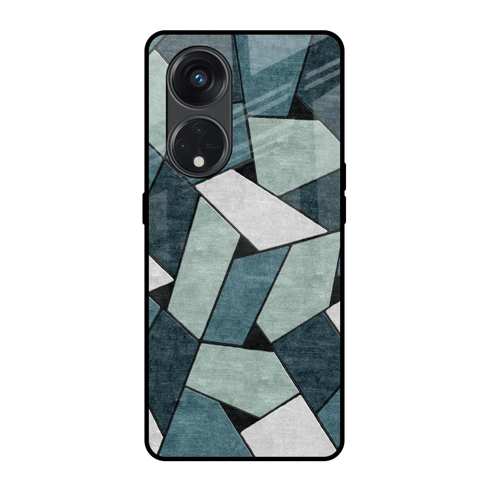 Abstact Tiles Oppo Reno8T 5G Glass Back Cover Online