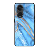 Vibrant Blue Marble Oppo Reno8T 5G Glass Back Cover Online