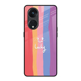 Lucky Abstract Oppo Reno8T 5G Glass Back Cover Online