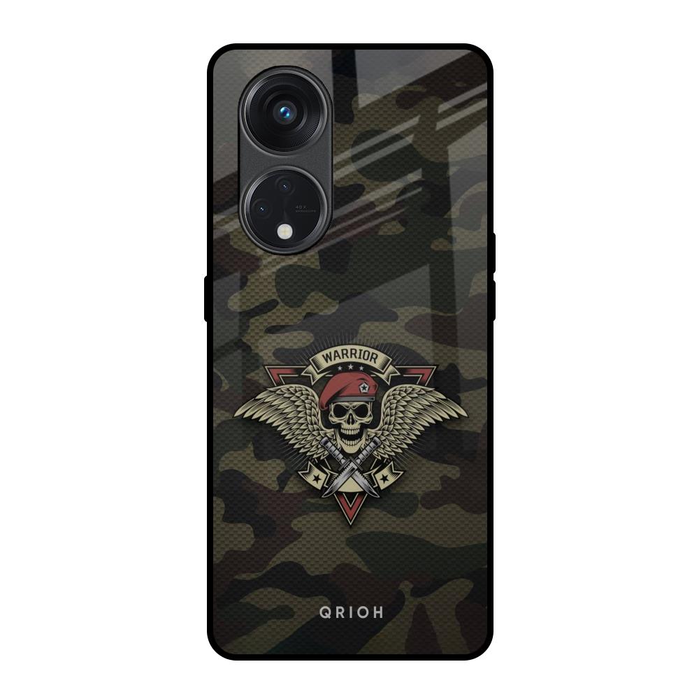 Army Warrior Oppo Reno8T 5G Glass Back Cover Online