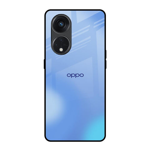 Vibrant Blue Texture Oppo Reno8T 5G Glass Back Cover Online