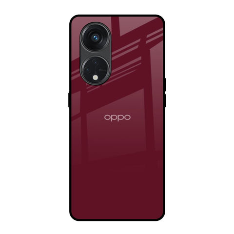 Classic Burgundy Oppo Reno8T 5G Glass Back Cover Online
