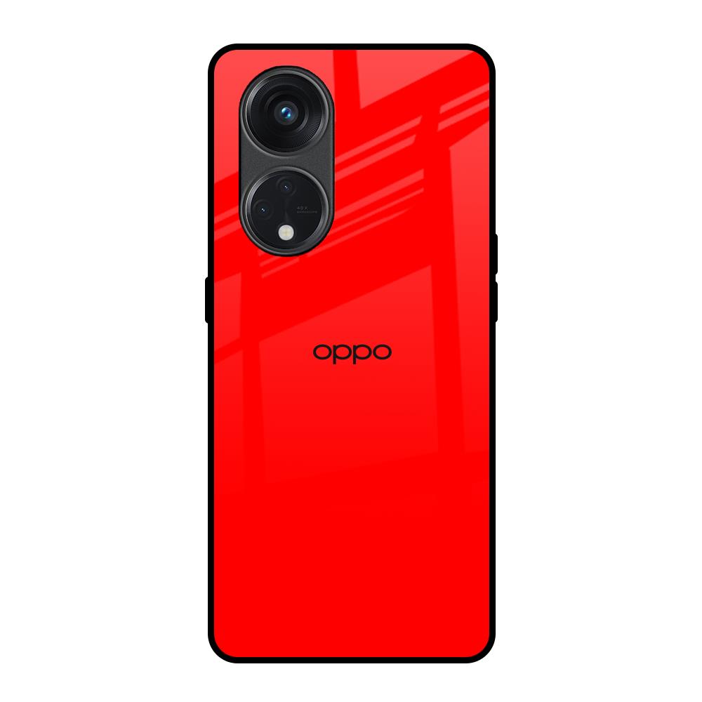Blood Red Oppo Reno8T 5G Glass Back Cover Online