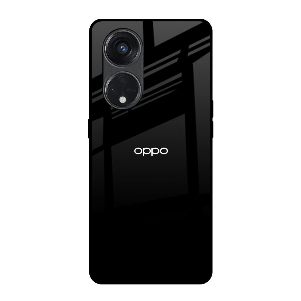 Jet Black Oppo Reno8T 5G Glass Back Cover Online