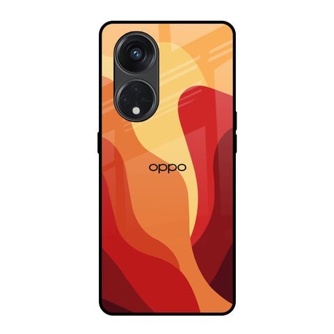 Magma Color Pattern Oppo Reno8T 5G Glass Back Cover Online