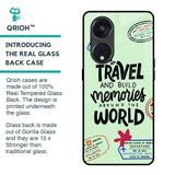 Travel Stamps Glass Case for Oppo Reno8T 5G