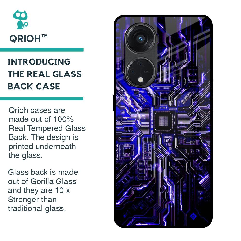 Techno Color Pattern Glass Case For Oppo Reno8T 5G