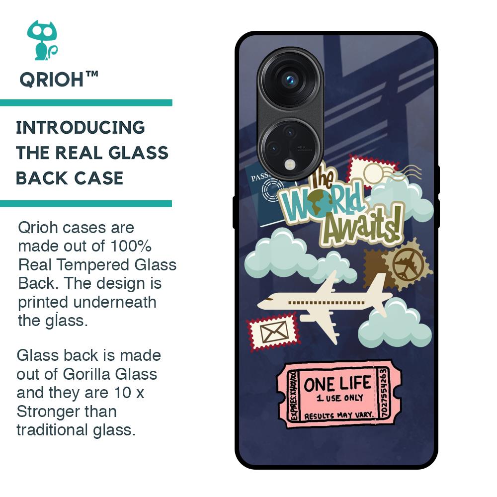 Tour The World Glass Case For Oppo Reno8T 5G