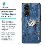 Kitty In Pocket Glass Case For Oppo Reno8T 5G