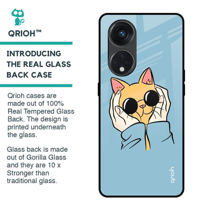 Adorable Cute Kitty Glass Case For Oppo Reno8T 5G