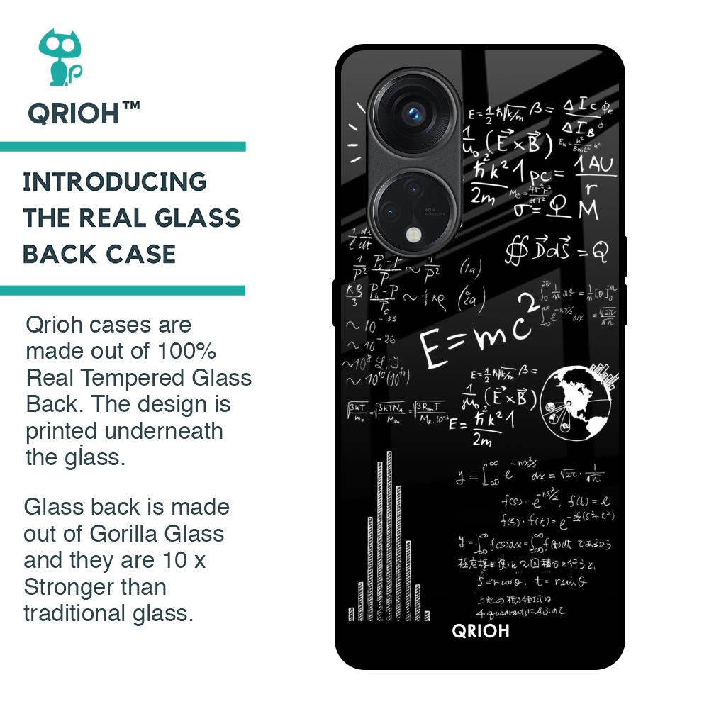 Funny Math Glass Case for Oppo Reno8T 5G