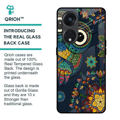 Owl Art Glass Case for Oppo Reno8T 5G