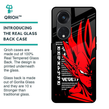 Red Vegeta Glass Case for Oppo Reno8T 5G