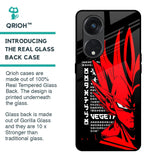 Red Vegeta Glass Case for Oppo Reno8T 5G