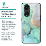Green Marble Glass Case for Oppo Reno8T 5G