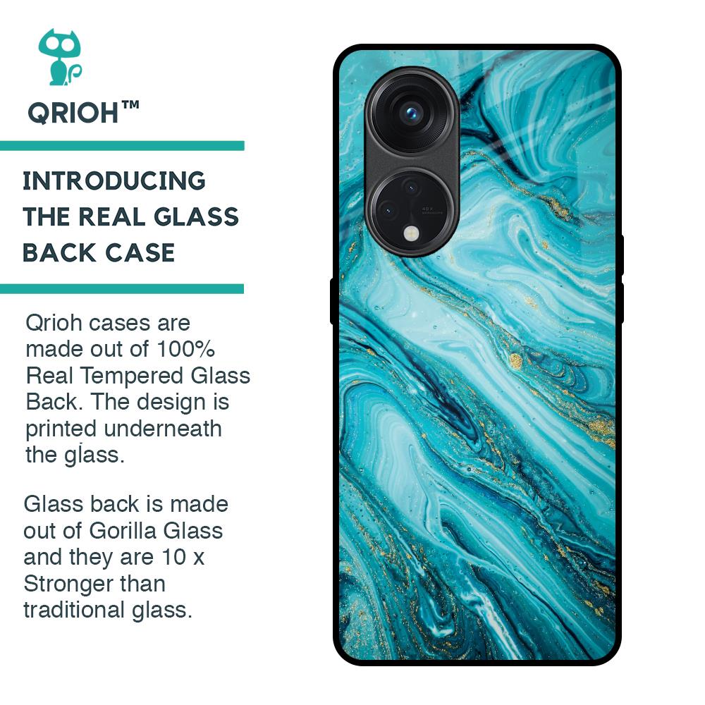 Ocean Marble Glass Case for Oppo Reno8T 5G