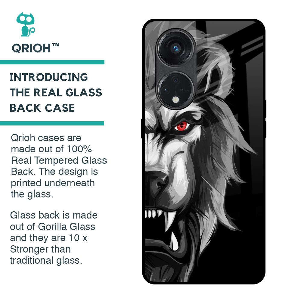 Wild Lion Glass Case for Oppo Reno8T 5G