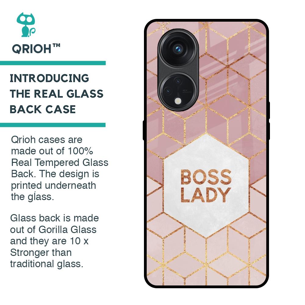 Boss Lady Glass Case for Oppo Reno8T 5G