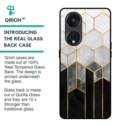 Tricolor Pattern Glass Case for Oppo Reno8T 5G