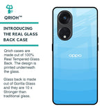 Wavy Blue Pattern Glass Case for Oppo Reno8T 5G