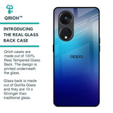 Blue Rhombus Pattern Glass Case for Oppo Reno8T 5G