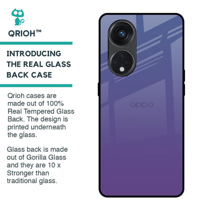 Indigo Pastel Glass Case For Oppo Reno8T 5G