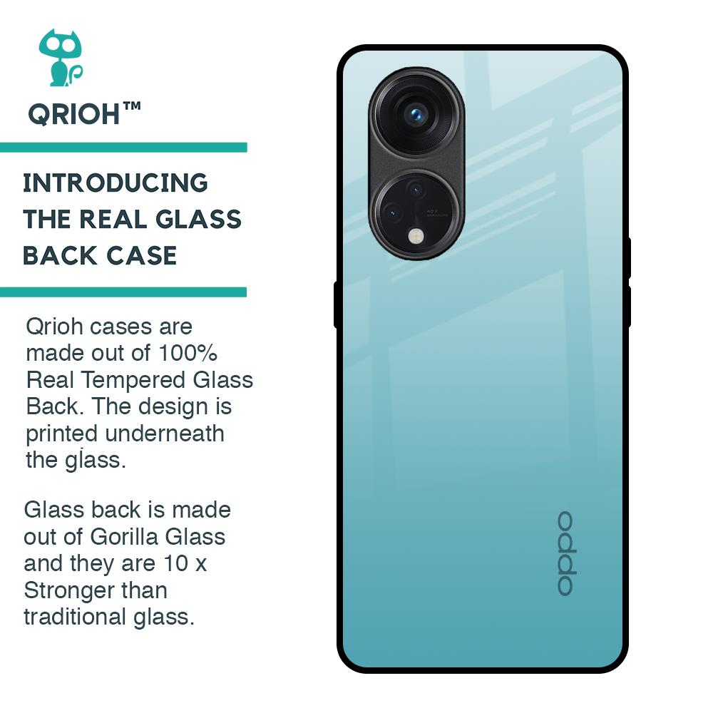 Arctic Blue Glass Case For Oppo Reno8T 5G