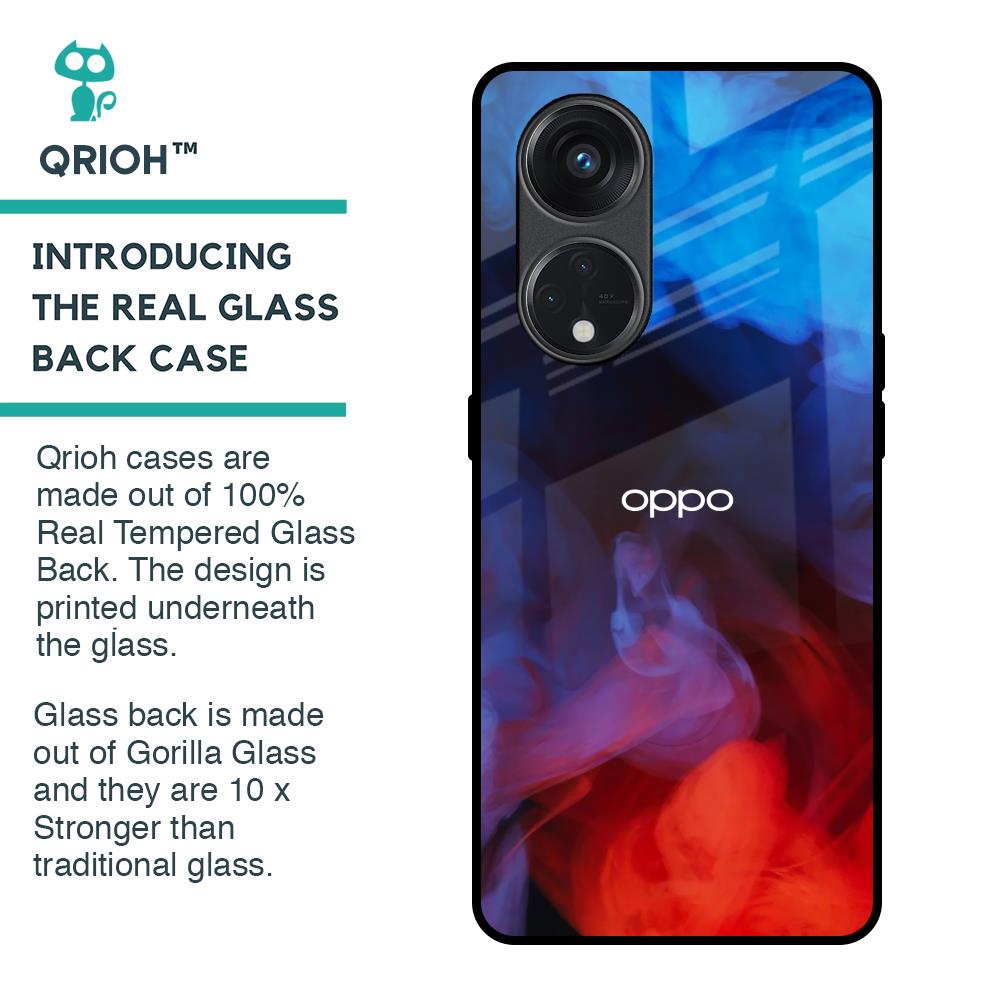 Dim Smoke Glass Case for Oppo Reno8T 5G