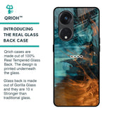Golden Splash Glass Case for Oppo Reno8T 5G