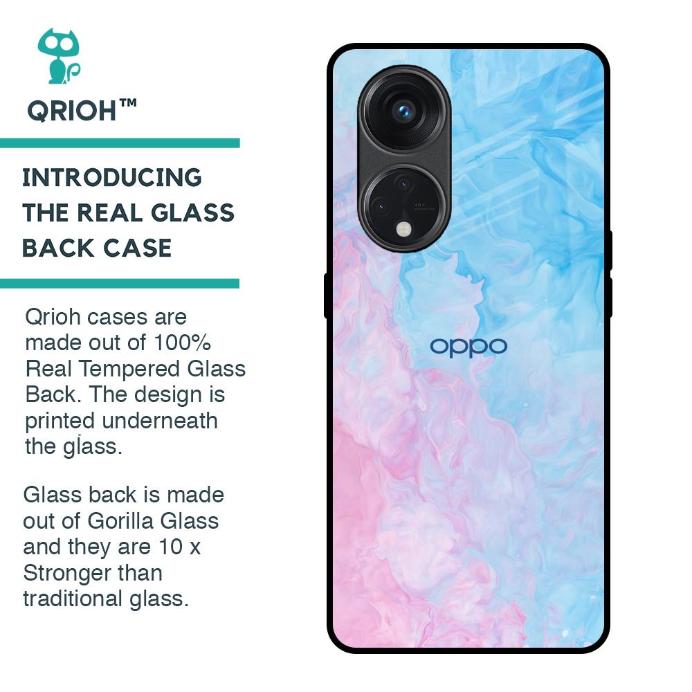 Mixed Watercolor Glass Case for Oppo Reno8T 5G