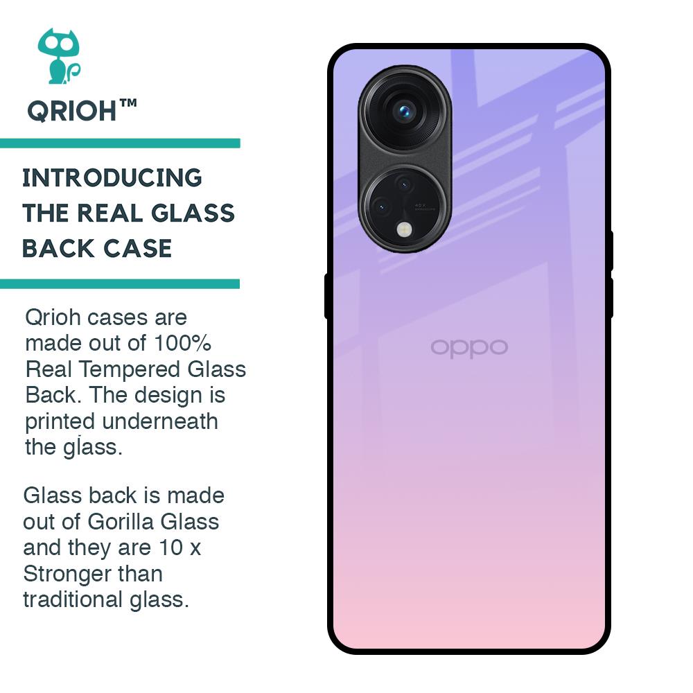 Lavender Gradient Glass Case for Oppo Reno8T 5G