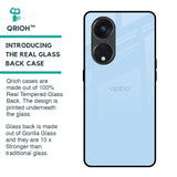 Pastel Sky Blue Glass Case for Oppo Reno8T 5G