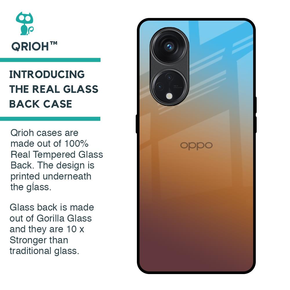 Rich Brown Glass Case for Oppo Reno8T 5G